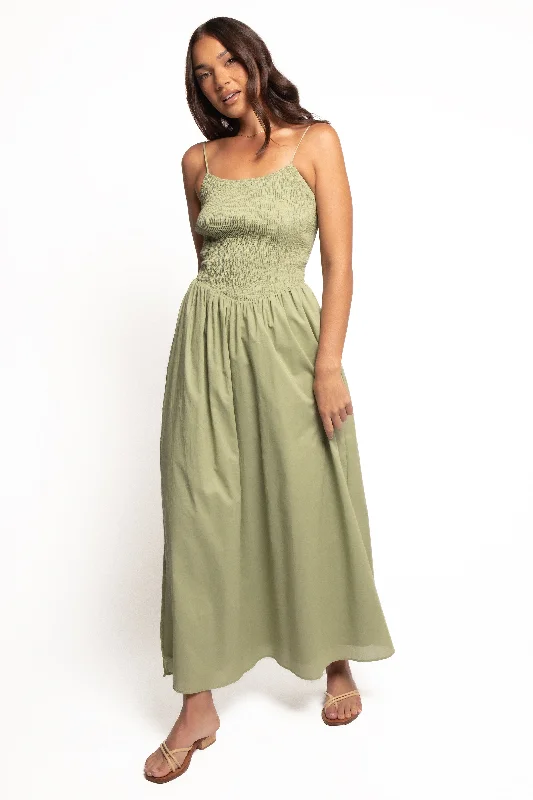 Fun and flirty party dresses for birthdays -Cagnes Maxi Dress - Olive