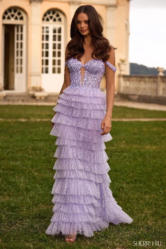 formal dresses with mesh sleeves for subtle coverage --57073
