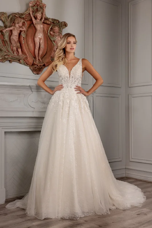 Best wedding guest dresses for fall events -Applique Sleeveless Bridal Gown by Abby Lane 97161 Best wedding guest dresses for fall events -Applique Sleeveless Bridal Gown by Abby Lane 97161