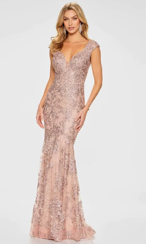 Ivonne D ID809 - Floral Lace Mermaid Evening Gown