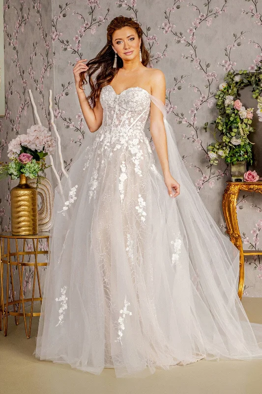 Wedding guest dresses that stand out without being too flashy -Off Shoulder Corset Wedding Ball Gown by GLS Gloria GL3428 Wedding guest dresses that stand out without being too flashy -Off Shoulder Corset Wedding Ball Gown by GLS Gloria GL3428