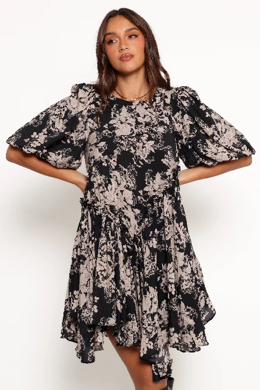 Flirty spring dresses with frill details -Zinta Mini Dress - Floral Print