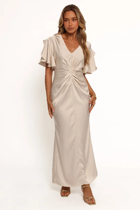formal dresses for women with disabilities featuring magnetic closures --Georgiana Maxi Dress - Dove formal dresses for women with disabilities featuring magnetic closures --Georgiana Maxi Dress - Dove