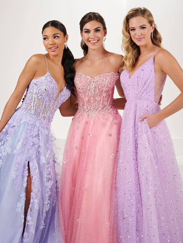 formal dresses for holiday balls with metallic accents --Floral Applique Sleeveless Slit Gown by Tiffany Designs 16056 formal dresses for holiday balls with metallic accents --Floral Applique Sleeveless Slit Gown by Tiffany Designs 16056