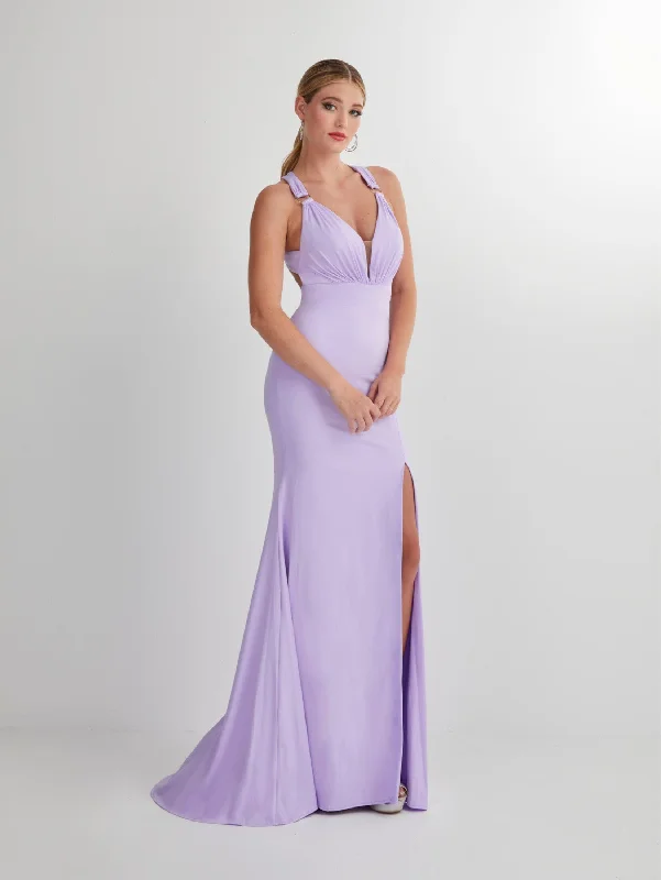 cocktail dresses with open backs for summer parties --Fitted Spandex Sleeveless Slit Gown by Studio 17 12897 cocktail dresses with open backs for summer parties --Fitted Spandex Sleeveless Slit Gown by Studio 17 12897