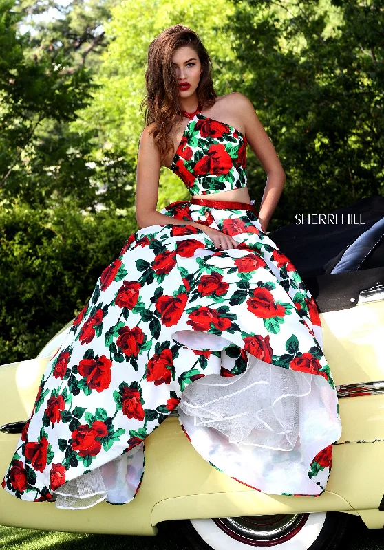 How to wear a two piece skirt set with heels- -50115