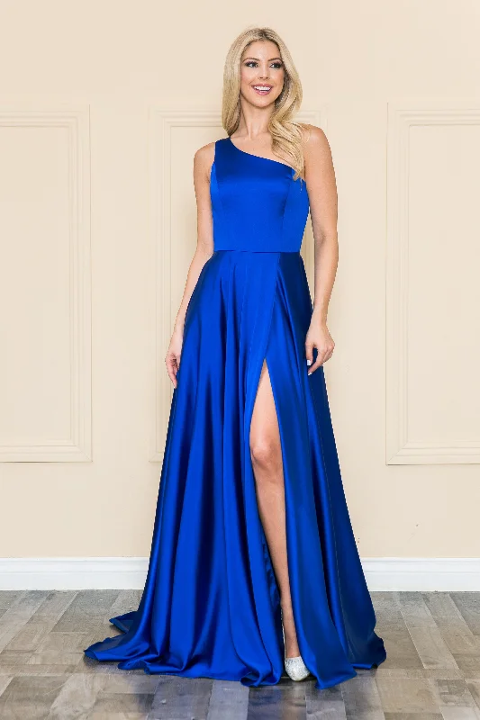 formal dresses for prom with sweetheart necklines --One Shoulder Charmeuse Gown by Poly USA 8912 formal dresses for prom with sweetheart necklines --One Shoulder Charmeuse Gown by Poly USA 8912