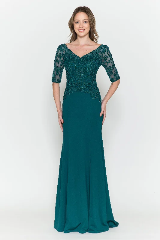 Affordable wedding guest dresses for every occasion and budget -Fitted Embroidered Bodice Bridal Dress by Poly USA 8560 Affordable wedding guest dresses for every occasion and budget -Fitted Embroidered Bodice Bridal Dress by Poly USA 8560