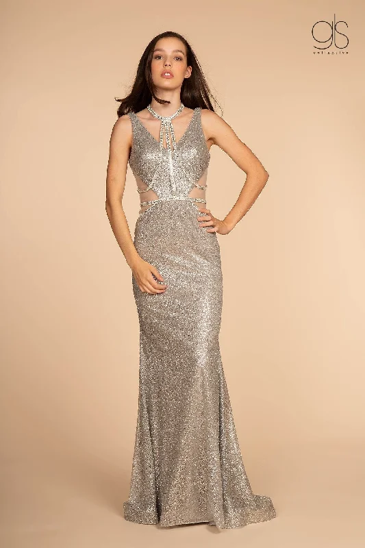 Trendy wedding guest dresses for a cocktail party reception -Sleeveless Glitter Mermaid Dress with Jeweled Straps by Elizabeth K GL2509 Trendy wedding guest dresses for a cocktail party reception -Sleeveless Glitter Mermaid Dress with Jeweled Straps by Elizabeth K GL2509