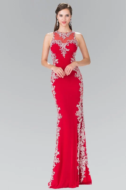 cocktail dresses with off-shoulder necklines for feminine charm --Long Illusion Dress with Open Back by Elizabeth K GL2320 cocktail dresses with off-shoulder necklines for feminine charm --Long Illusion Dress with Open Back by Elizabeth K GL2320