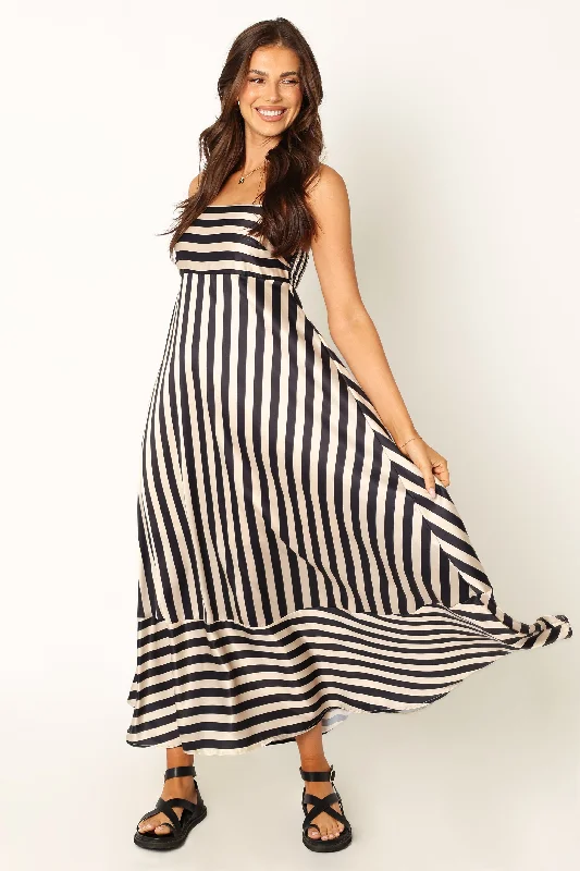Affordable wedding guest dresses that don’t compromise on style -Brea Maxi Dress - Black Stripe Affordable wedding guest dresses that don’t compromise on style -Brea Maxi Dress - Black Stripe