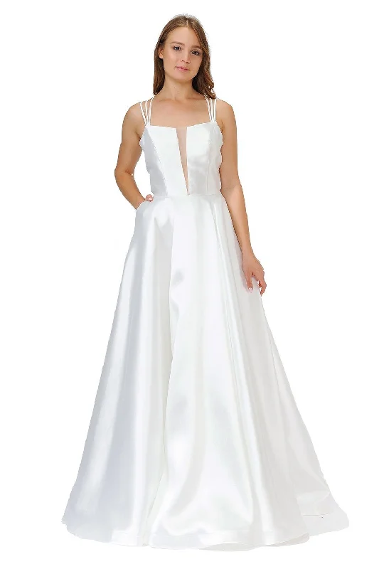 cocktail dresses with bow accents for feminine touch --Long Sleeveless Mikado Dress with Strappy Back by Poly USA 8476 cocktail dresses with bow accents for feminine touch --Long Sleeveless Mikado Dress with Strappy Back by Poly USA 8476