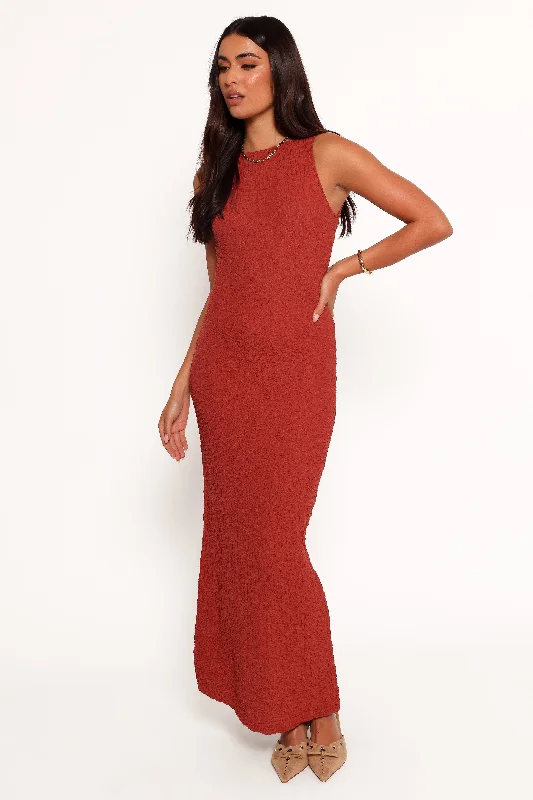 Glamorous sequin dresses for night parties -Clark Maxi Dress - Wine