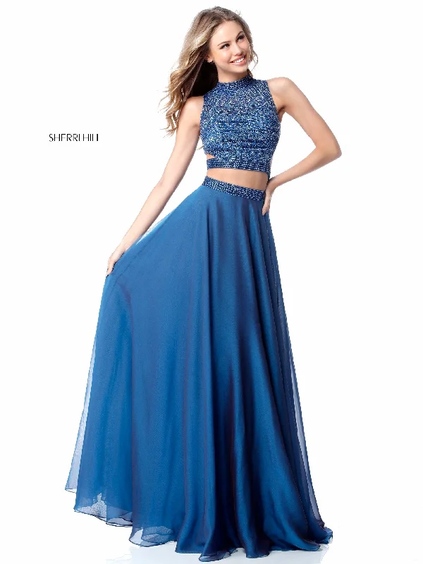 Two piece skirt sets with halter neck tops for a fresh look- -51871