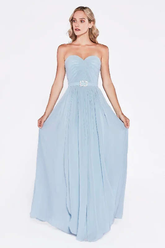 How to choose wedding guest dresses for a religious ceremony -Long Strapless Chiffon Dress by Cinderella Divine C7460 How to choose wedding guest dresses for a religious ceremony -Long Strapless Chiffon Dress by Cinderella Divine C7460
