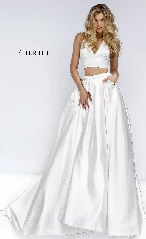 Two piece skirt sets with halter neck designs for a classy look- -50053