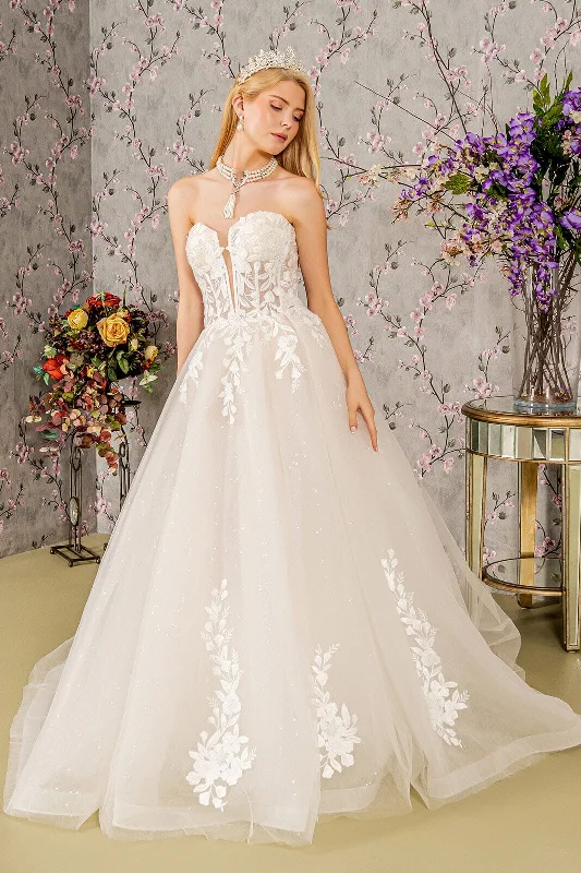 Affordable wedding guest dresses that look expensive -Strapless Sheer Corset Wedding Gown by GLS Gloria GL3349 Affordable wedding guest dresses that look expensive -Strapless Sheer Corset Wedding Gown by GLS Gloria GL3349