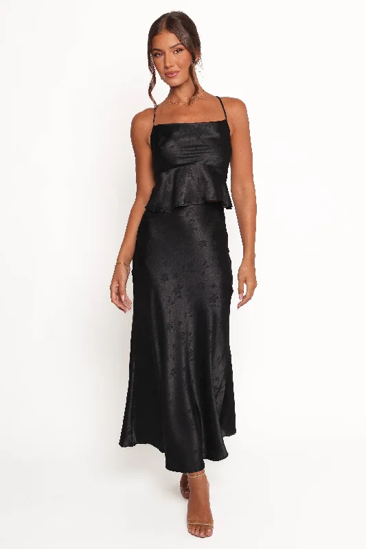 Gorgeous wedding guest dresses for winter weddings -Belle Two Piece Set - Black