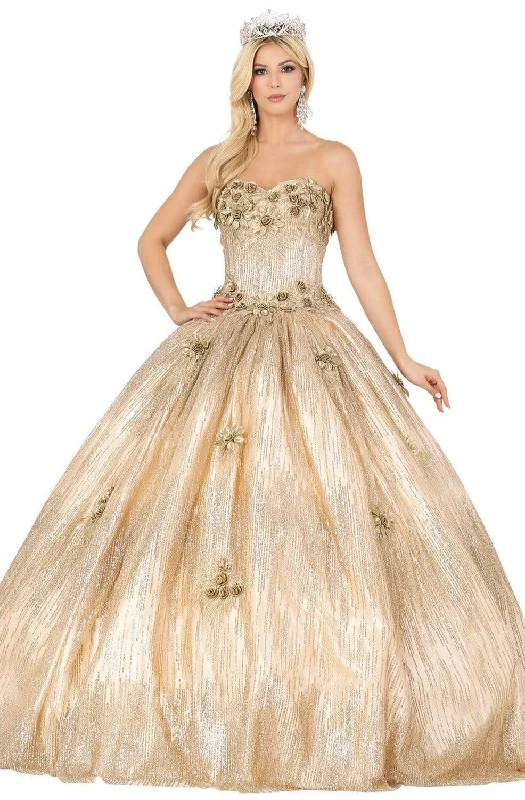 Dancing Queen - 1533 Floral Applique Sweetheart Ballgown