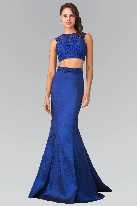 formal dresses for office parties with knee-length cuts --Long Two-Piece Mermaid Dress with Lace Top by Elizabeth K GL2354 formal dresses for office parties with knee-length cuts --Long Two-Piece Mermaid Dress with Lace Top by Elizabeth K GL2354