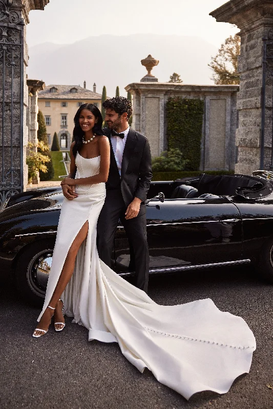 Satin bridal dresses for a luxurious feel -81129