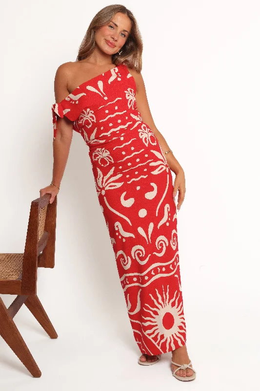 Vintage-inspired party dresses for themed events -Brigid Midi Dress - Sunburst