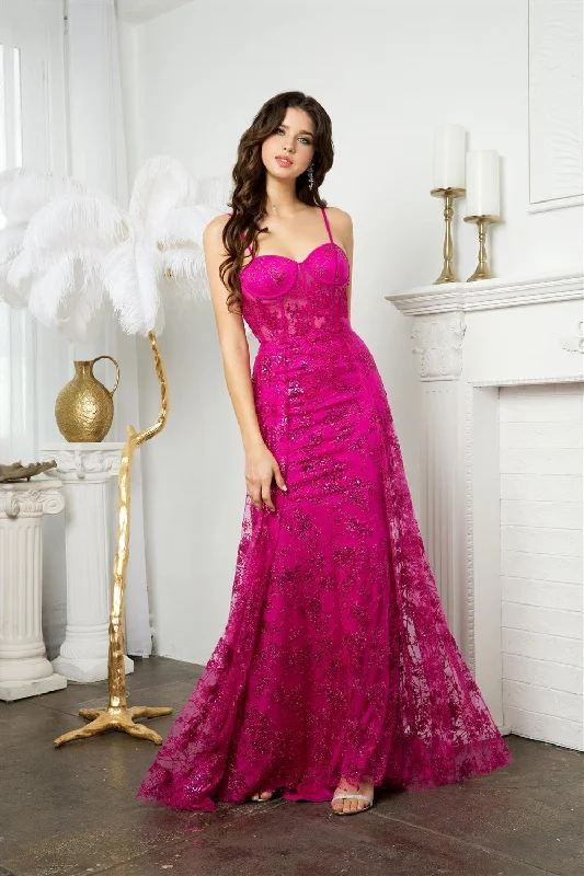 formal dresses with detachable capes for dramatic effect --Glitter Print Sweetheart Corset Overskirt Gown by Juno M1021 formal dresses with detachable capes for dramatic effect --Glitter Print Sweetheart Corset Overskirt Gown by Juno M1021