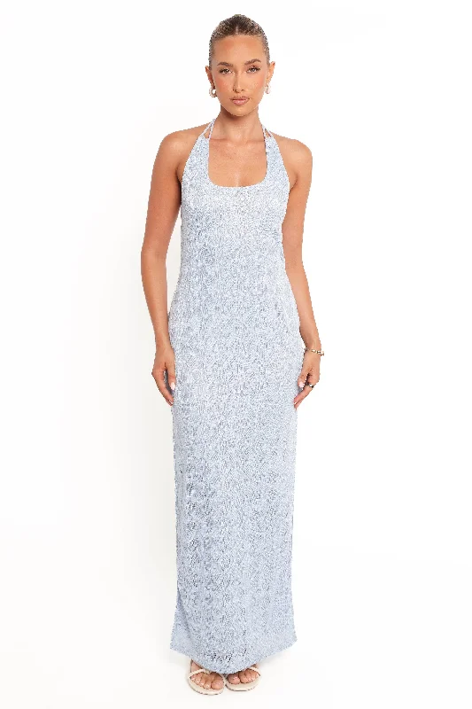 Comfortable casual party dresses for relaxed events -Sonia Maxi Dress - Blue