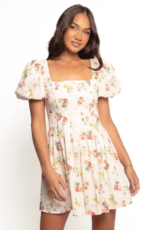 Spring dresses for curvy women with flattering fits -Cascais Mini Dress - Cream