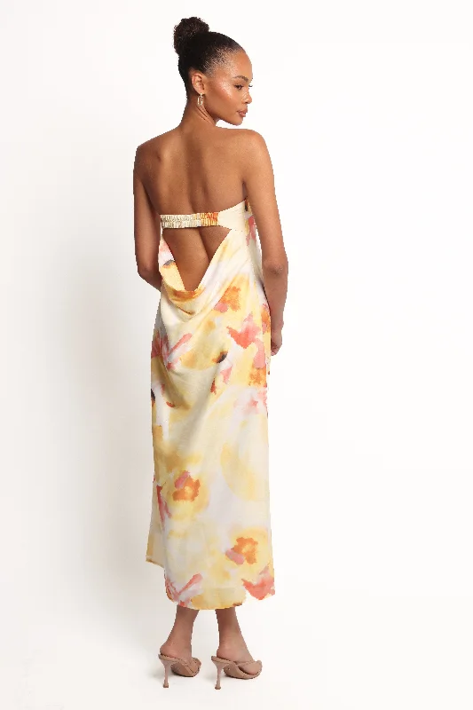 Best spring party dresses for bridal showers -Hydra Maxi Dress - Yellow Floral