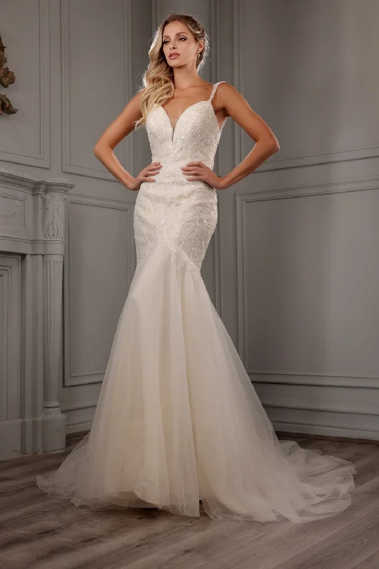Classic A-line dresses for wedding guest outfits -Embroidered Mermaid Bridal Gown by Abby Lane 97155 Classic A-line dresses for wedding guest outfits -Embroidered Mermaid Bridal Gown by Abby Lane 97155