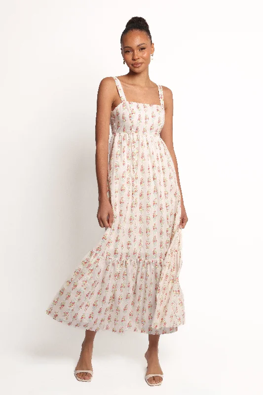 Spring dresses with sequin accents for a party-ready style -Gabriela Maxi Dress - Off White Spring dresses with sequin accents for a party-ready style -Gabriela Maxi Dress - Off White