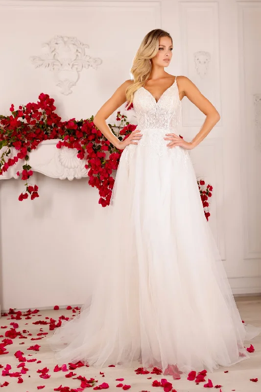 Wedding guest dresses that are comfortable yet chic -Sleeveless Tulle Bridal Gown by Abby Lane 97131 Wedding guest dresses that are comfortable yet chic -Sleeveless Tulle Bridal Gown by Abby Lane 97131