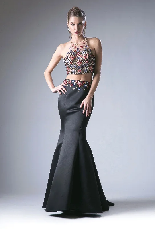 formal dresses with adjustable waist ties for comfort --Beaded Two Piece Mermaid Dress by Cinderella Divine 83688 formal dresses with adjustable waist ties for comfort --Beaded Two Piece Mermaid Dress by Cinderella Divine 83688
