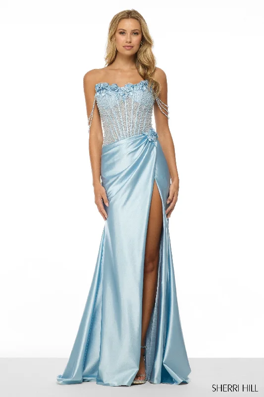formal dresses with detachable sleeves for multiple looks --57044