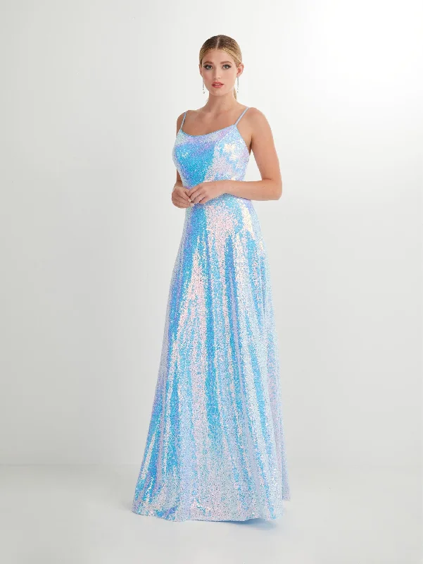 cocktail dresses with satin belts for waist definition --Iridescent Sequin Sleeveless A-line Gown by Studio 17 12915 cocktail dresses with satin belts for waist definition --Iridescent Sequin Sleeveless A-line Gown by Studio 17 12915