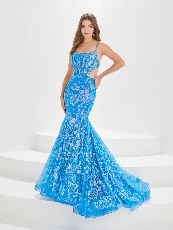 cocktail dresses with satin belts for waist definition --Glitter Print Corset Mermaid Dress by Tiffany Designs 16011 cocktail dresses with satin belts for waist definition --Glitter Print Corset Mermaid Dress by Tiffany Designs 16011