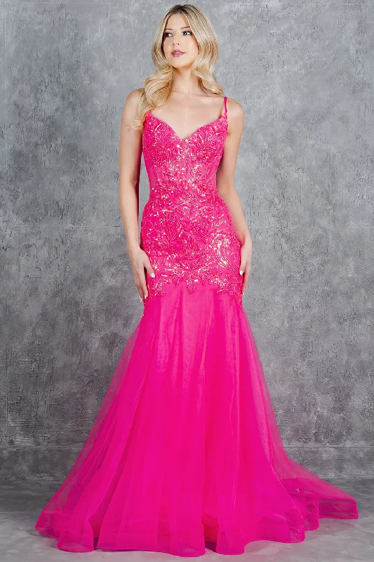 formal dresses with adjustable straps for custom fit --Sequin Applique Sleeveless Gown by Cinderella Couture 8276J formal dresses with adjustable straps for custom fit --Sequin Applique Sleeveless Gown by Cinderella Couture 8276J