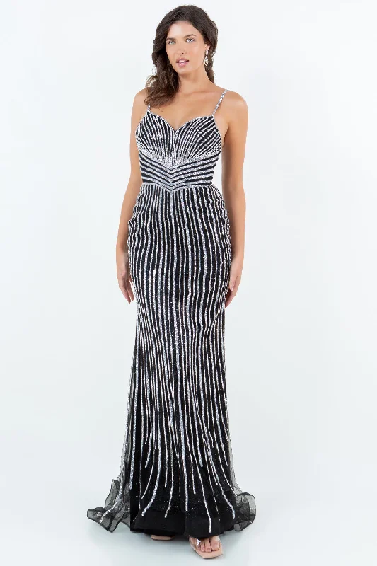 formal dresses with open backs and crisscross straps --Beaded Sleeveless Gown by Cinderella Couture 8203J formal dresses with open backs and crisscross straps --Beaded Sleeveless Gown by Cinderella Couture 8203J
