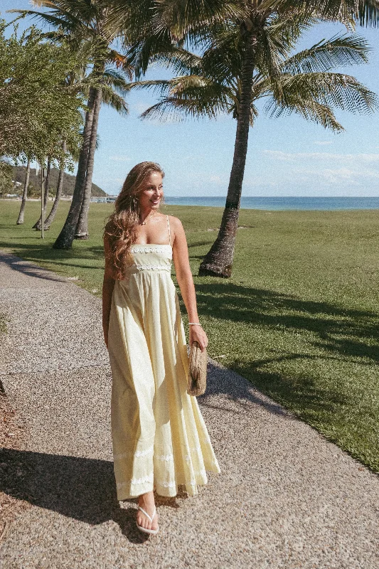 Fun and fashionable dresses for music festival parties -Runa Maxi Dress - Yellow