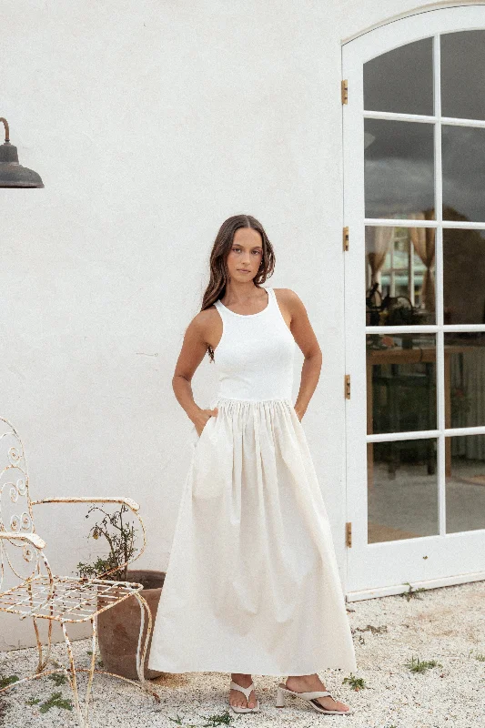 Affordable spring dresses for under $200 -Franki Midi Dress - White Cream