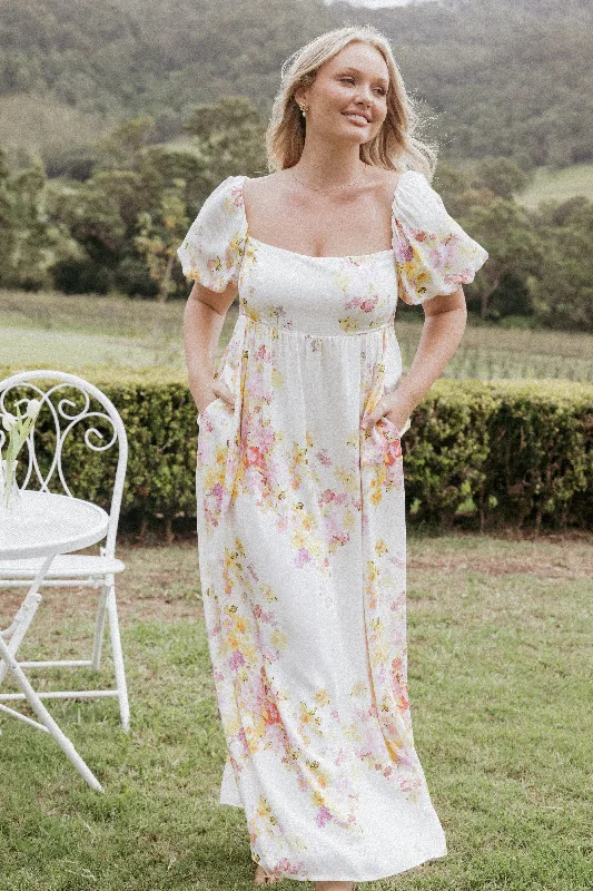 Wedding party dresses for wedding celebrations -Delaney Maxi Dress - Pink Floral