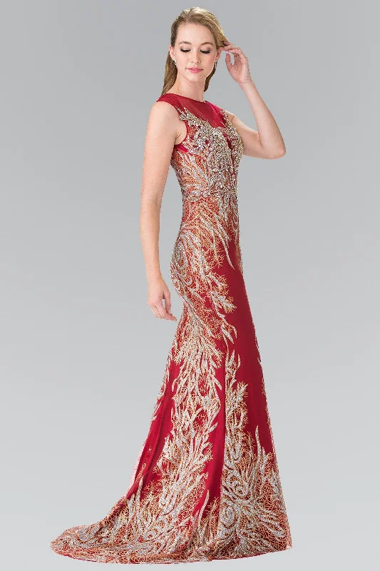 cocktail dresses with long sleeves for cooler weather --Long Sleeveless Dress with Beaded Vine Design by Elizabeth K GL2336 cocktail dresses with long sleeves for cooler weather --Long Sleeveless Dress with Beaded Vine Design by Elizabeth K GL2336