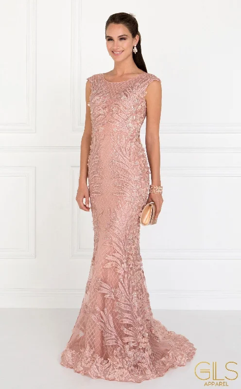 Easy-to-style wedding guest dresses for effortless chic looks -Floral Embroidered Mermaid Gown by Elizabeth K GL1534 Easy-to-style wedding guest dresses for effortless chic looks -Floral Embroidered Mermaid Gown by Elizabeth K GL1534