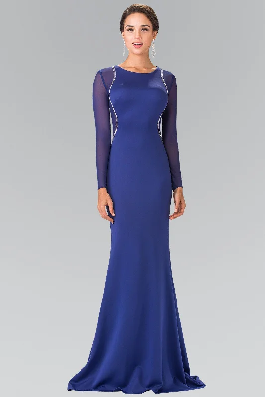 satin formal dresses with adjustable straps for comfort --Beaded Sheer Long Sleeve Gown by Elizabeth K GL2284 satin formal dresses with adjustable straps for comfort --Beaded Sheer Long Sleeve Gown by Elizabeth K GL2284