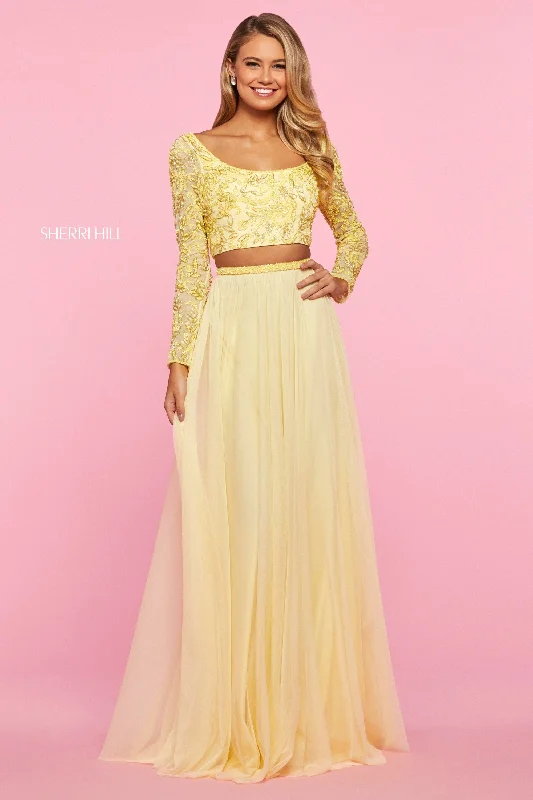 Two piece skirt sets with mesh inserts- -53559