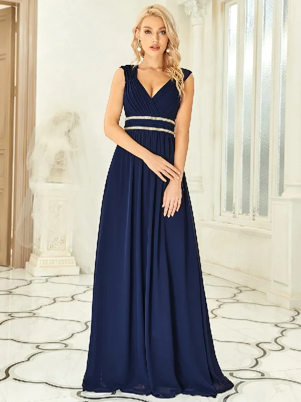 formal dresses with tiered skirts for volume and movement --Sleeveless Floor Length V Neck Wholesale Bridesmaid dresses formal dresses with tiered skirts for volume and movement --Sleeveless Floor Length V Neck Wholesale Bridesmaid dresses