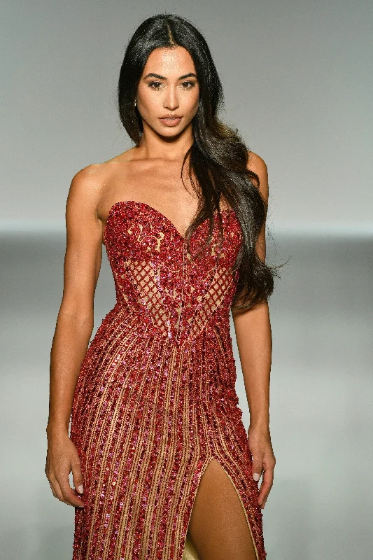 formal dresses with tiered skirts for volume and movement --57065
