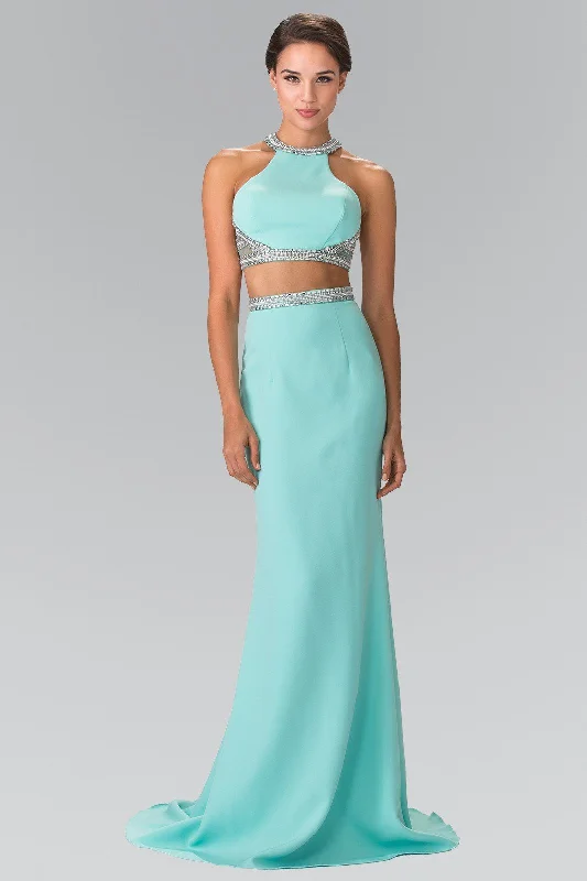Wedding guest dresses that pair perfectly with neutral shoes -Aqua Two-Piece Dress with Beaded Accents by Elizabeth K GL2256 Wedding guest dresses that pair perfectly with neutral shoes -Aqua Two-Piece Dress with Beaded Accents by Elizabeth K GL2256
