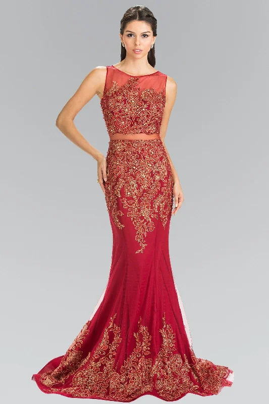 formal dresses for prom with sweetheart necklines --Mock Two-Piece Embroidered Mermaid Dress by Elizabeth K GL2338 formal dresses for prom with sweetheart necklines --Mock Two-Piece Embroidered Mermaid Dress by Elizabeth K GL2338